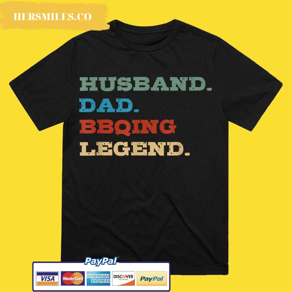 Mens Dad BBQ Funny Barbecue Husband Dad BBQing Legend T-Shirt