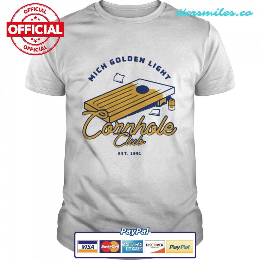 Mich Golden Light Cornhole Club Est 1991 Shirt