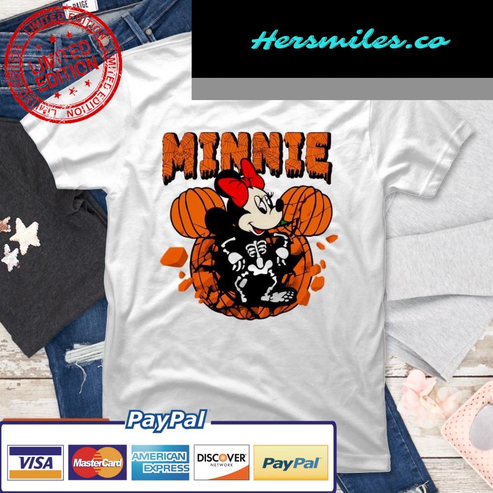 Mickey Minnie Disney Skeleton Characters Halloween T-Shirt