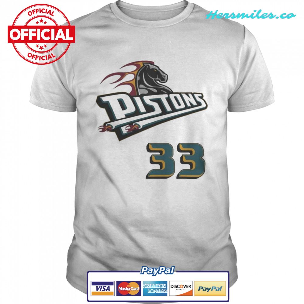 Mitchell X Ness Pistons Grant Hill Name X Number Mesh Shirt