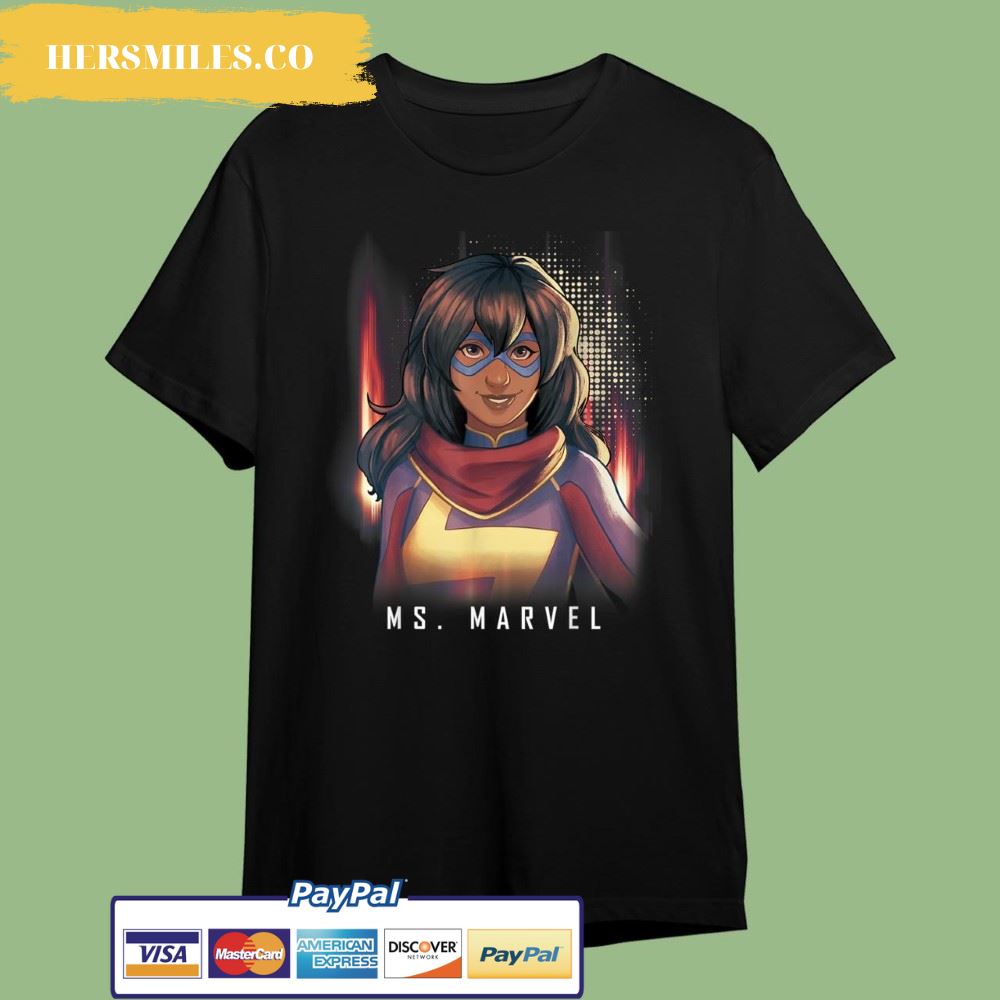 Ms. Marvel Comic Style Portrait T-Shirt