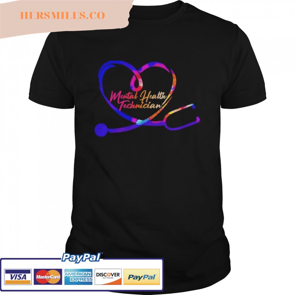 Nursing Is A Work Of Heart Mental Health Tech Shirt