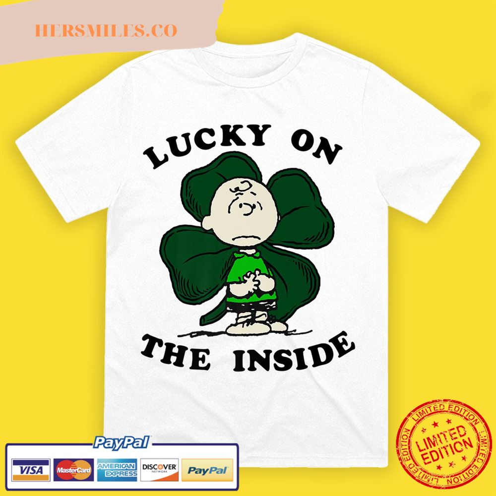Peanuts St. Patrick Charlie Brown Lucky Inside Premium T-Shirt