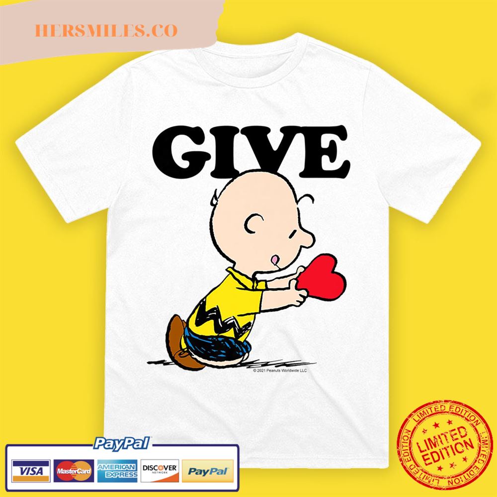 Peanuts Valentines Charlie Brown Give Premium T-Shirt