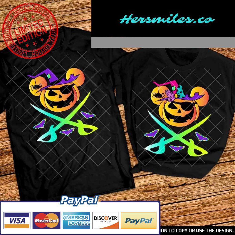 Pirate Mickey Not So-scary Halloween Party Couple Shirts