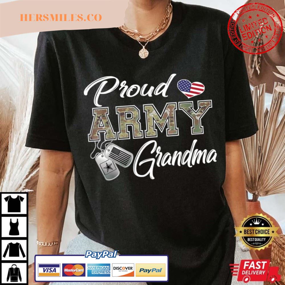 Proud Grandma Military T-Shirt