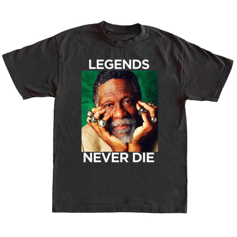 Rip Bill Russell Legend Never Die Celtics Memories Shirt