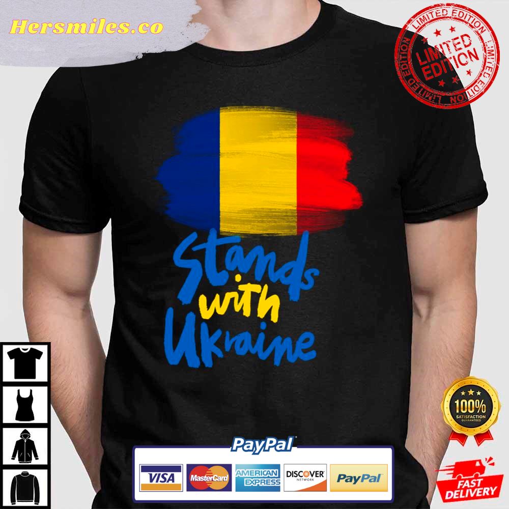 Romania Stands With Ukraine Support Ukraine T-Shirt