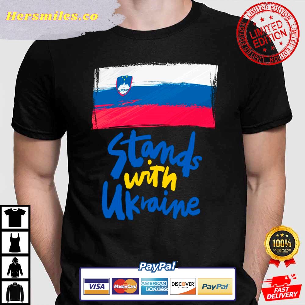 Slovenia Stands With Ukraine Support Ukraine T-Shirt