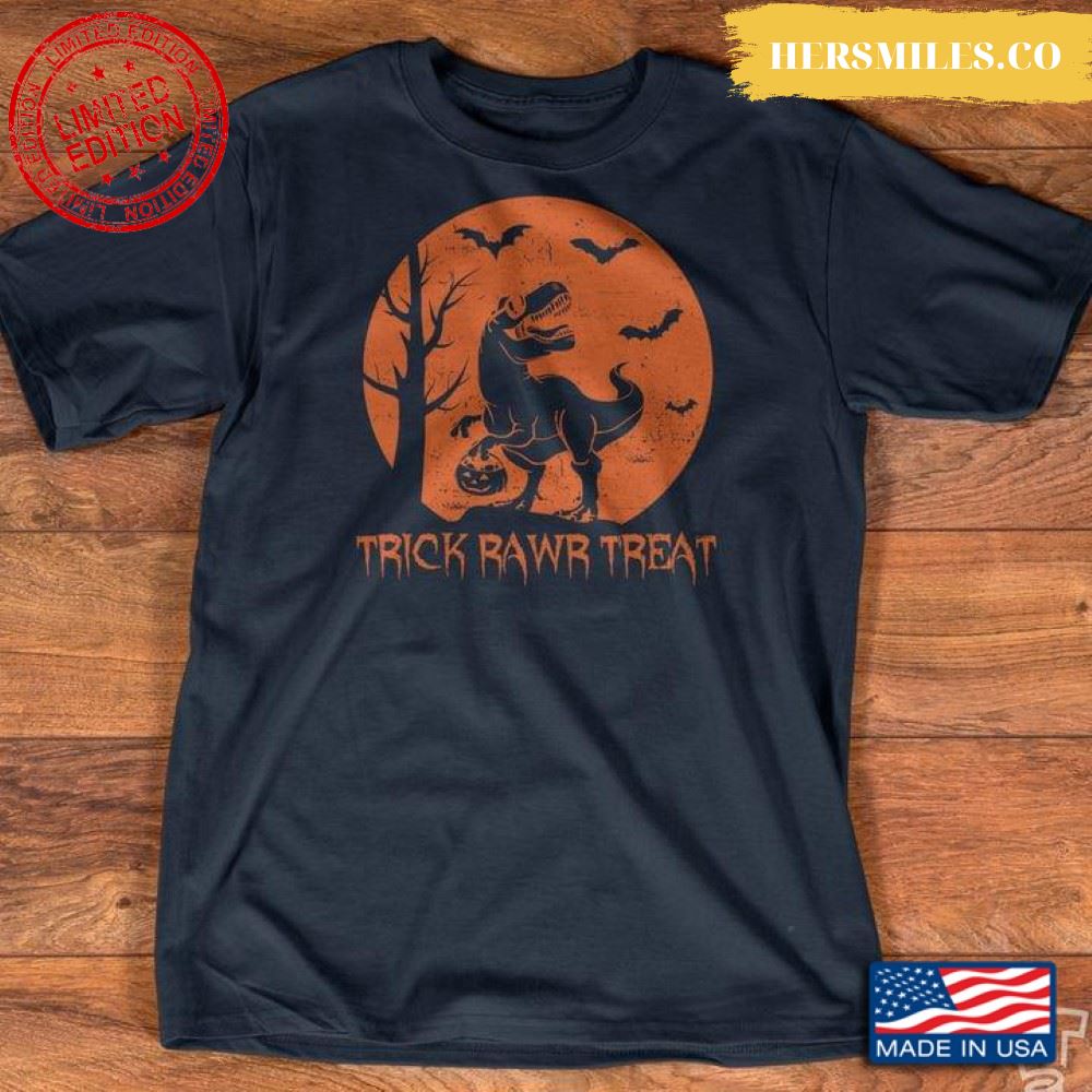 Trick Rawr Treat Funny Dinosaur  And Pumpkin For Halloween New Style T-Shirt