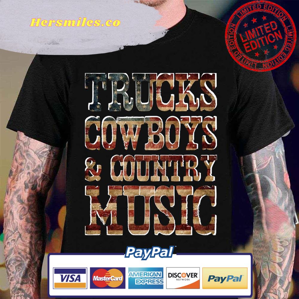Trucks Cowboys Country Music Unisex T-Shirt