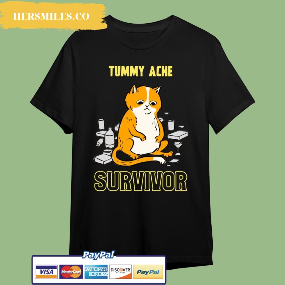 Tummy Ache Survivor Cat T-Shirt