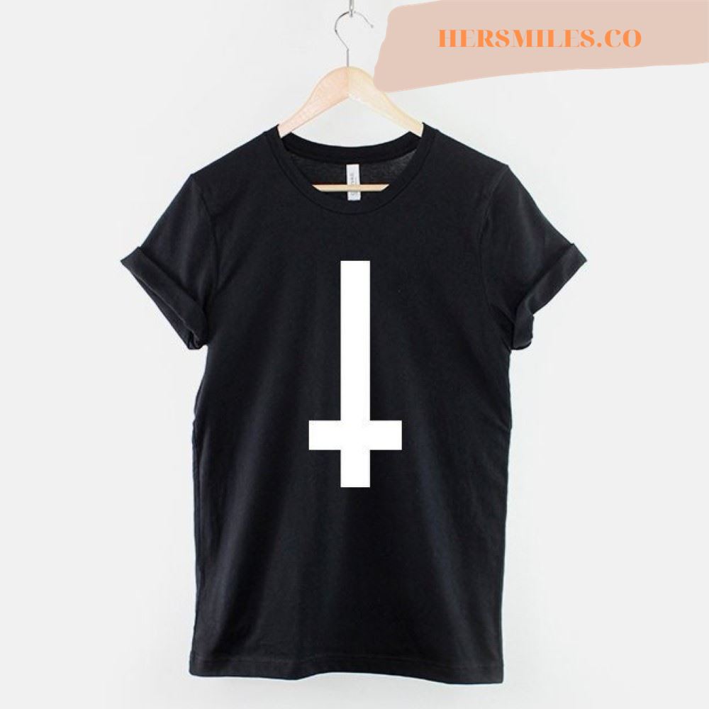 Upside Down Cross T Shirt