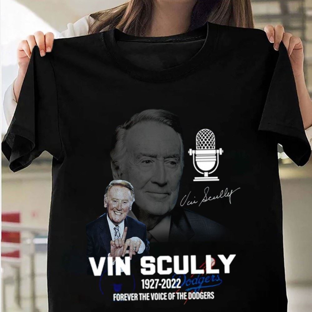 Vin Scully Sportscaster Thank You For The Memories 1927-2022 Signature Shirt