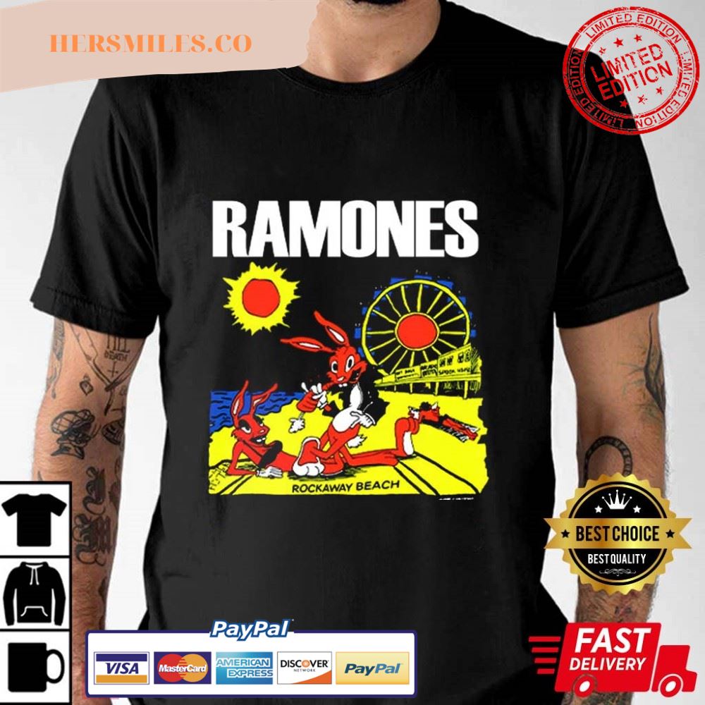 Vintage 1988 RAMONES Rockaway Beach Best T-Shirt