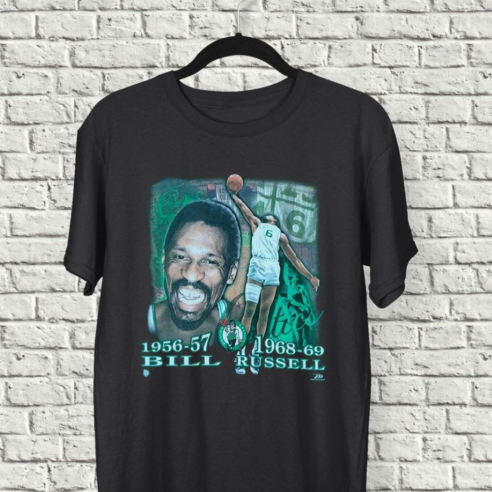 Vintage Bill Russell Boston Celtics Basketball T-Shirt
