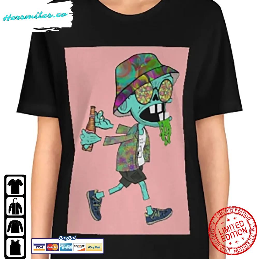 Vintage Graphic Design Zombie Shirt Novelty Unisex Adult