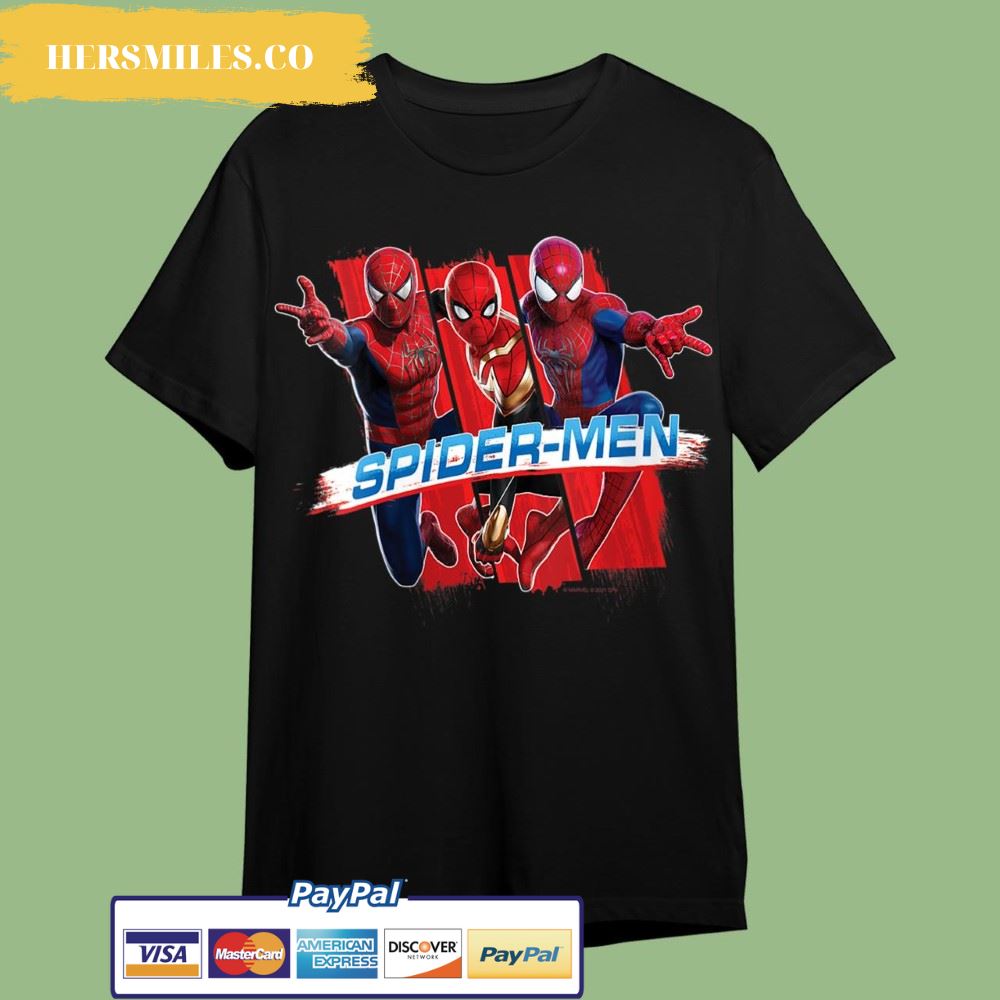 Womens Marvel Spider-Man No Way Home Spider-Men Trio T-Shirt