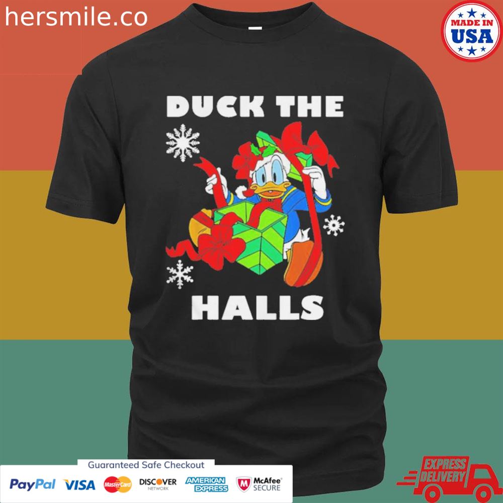 Duck the halls Christmas portrait shirt