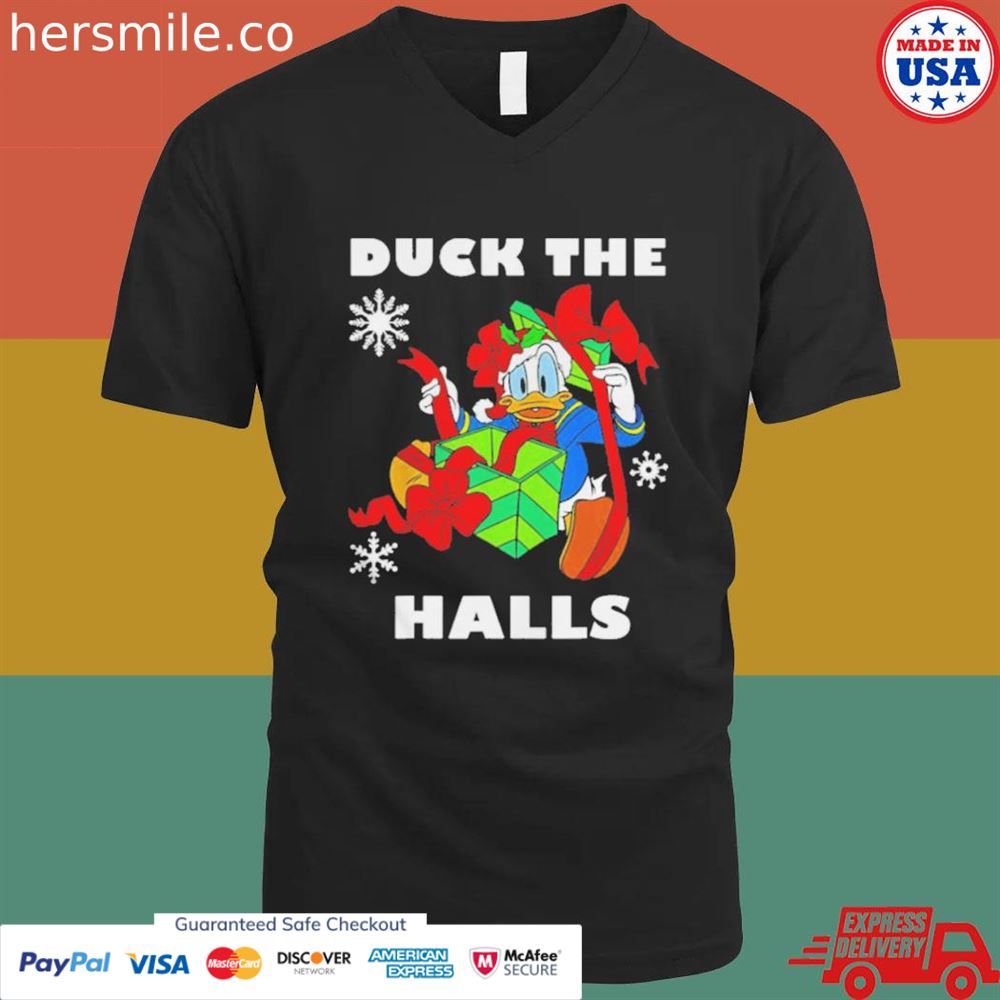 Duck the halls Christmas portrait shirt Duck the halls Christmas portrait shirt