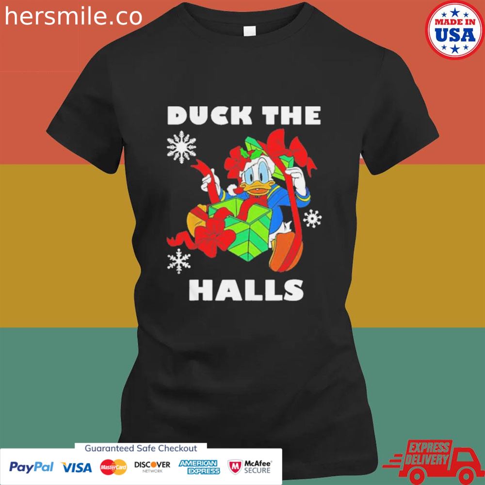 Duck the halls Christmas portrait shirt Duck the halls Christmas portrait shirt