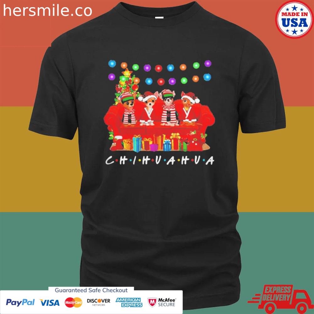 Friends Chihuahua animated art merry Christmas shirt