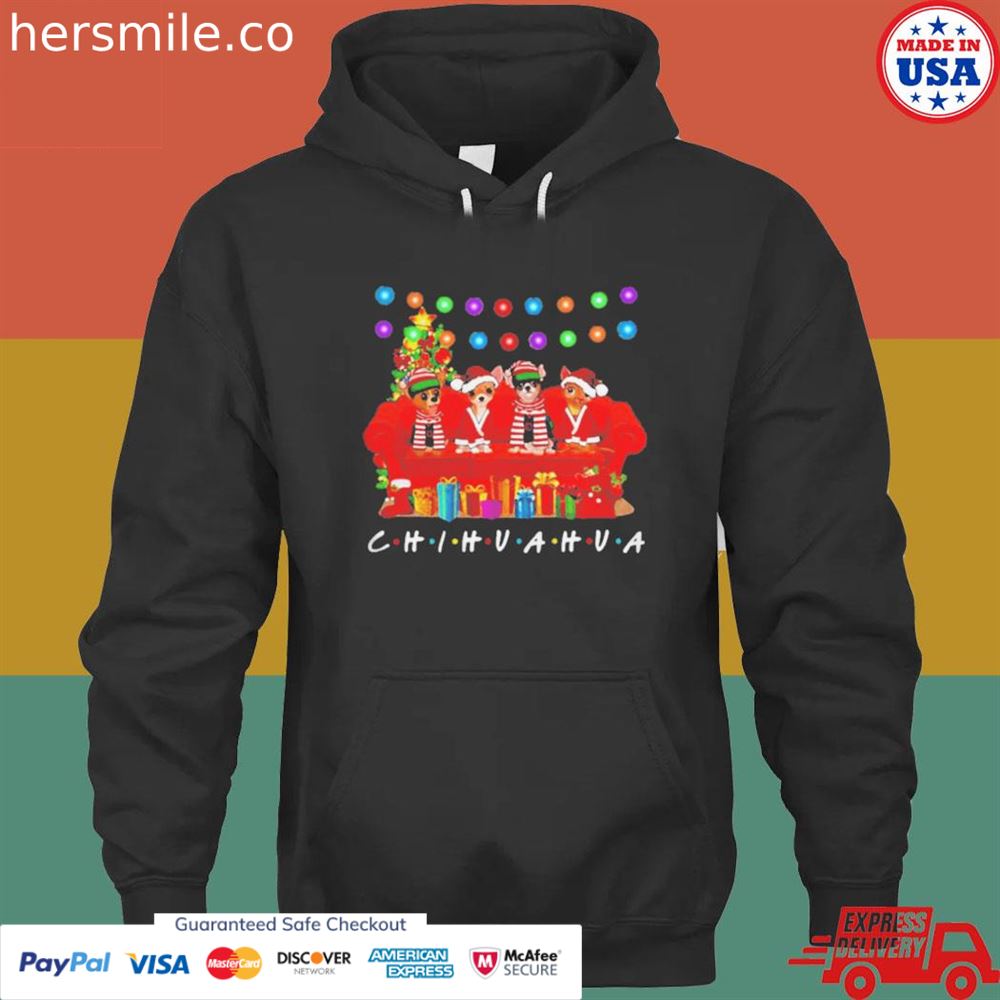 Friends Chihuahua animated art merry Christmas shirt
