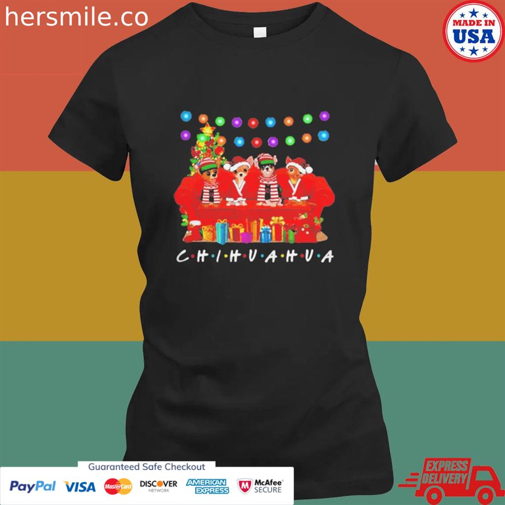 Friends Chihuahua animated art merry Christmas shirt Friends Chihuahua animated art merry Christmas shirt