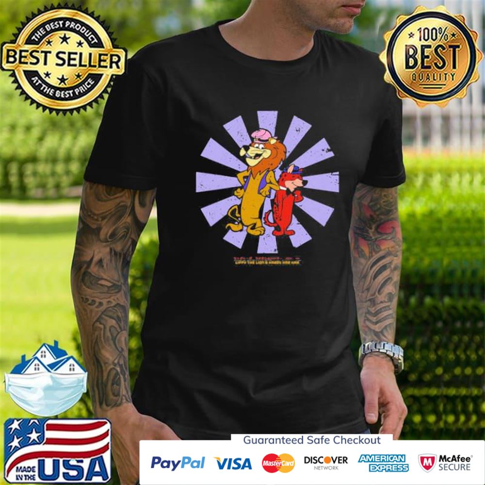 Lippy the lion and hardy har har retro japanese t-shirt