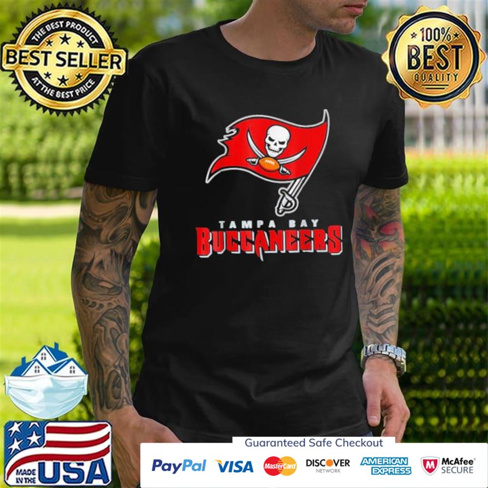 Logo skull tampa bay buccaneers t-shirt