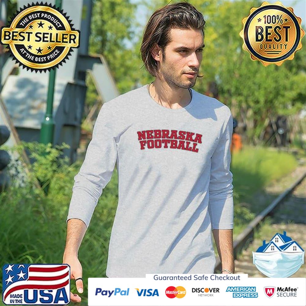 Logo text Nebraska Football t-shirt