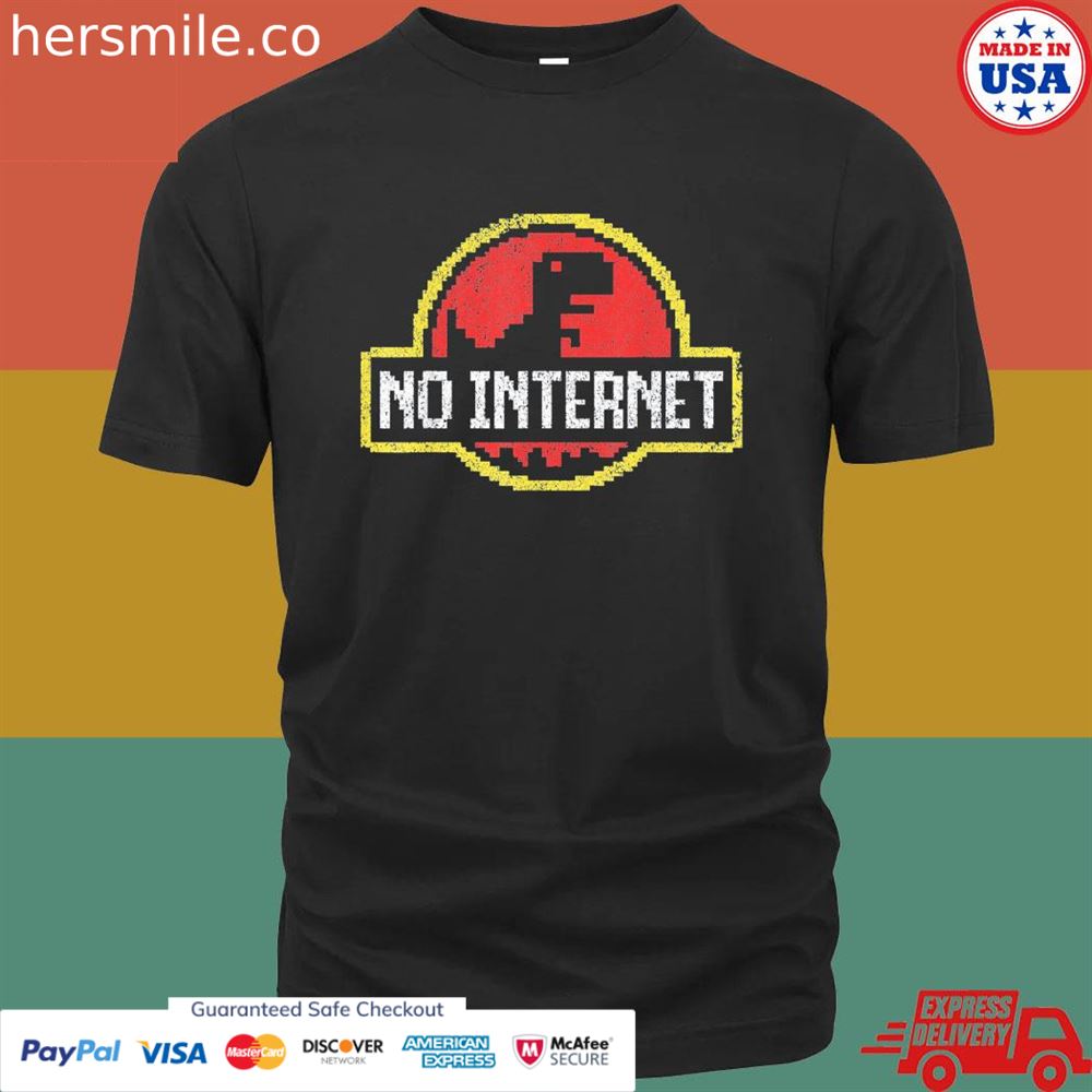 No internet dinosaur logo shirt