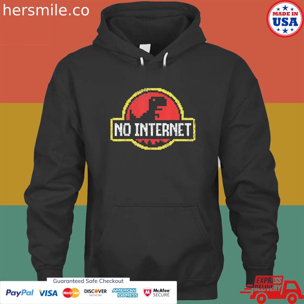 No internet dinosaur logo shirt