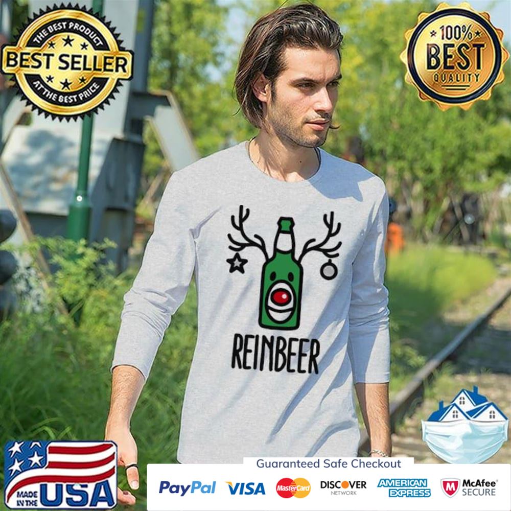 Reinbeer is reindeer + beer t-shirt