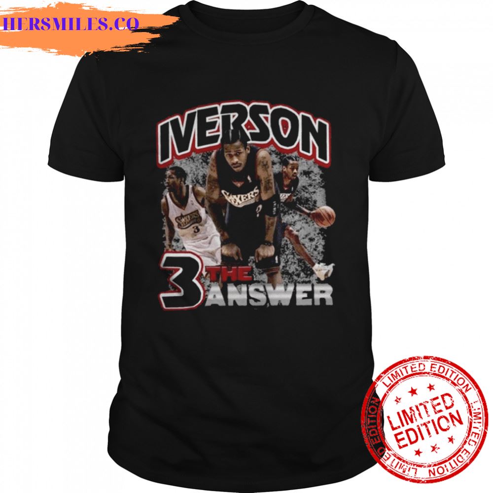 Allen Iverson Vintage Bootleg The Answer Philadelphia 76ers shirt