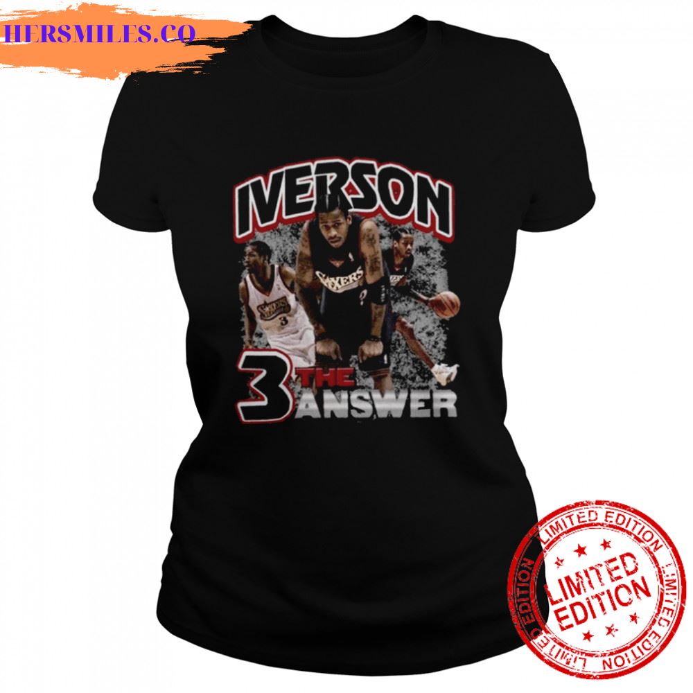 Allen Iverson Vintage Bootleg The Answer Philadelphia 76ers shirt