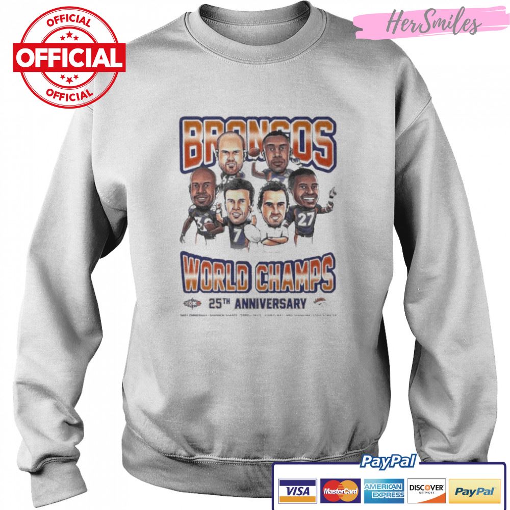 Broncos World Champs 25th Anniversary Shirt Broncos World Champs 25th Anniversary Shirt