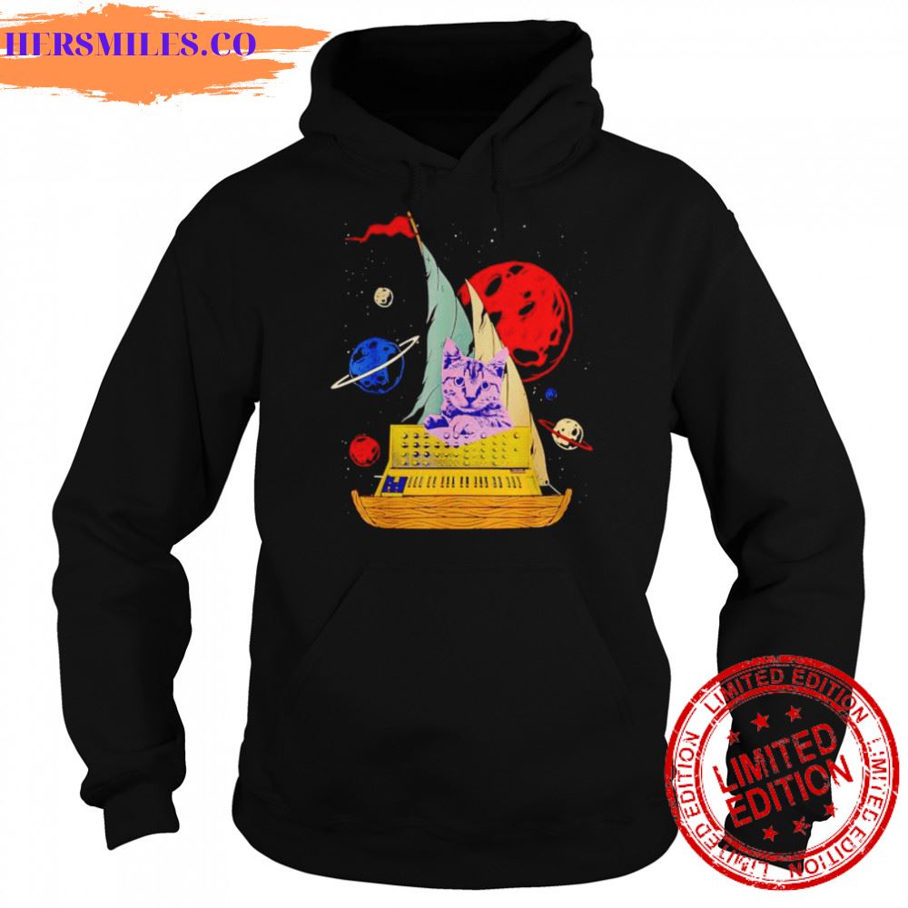 Cat on synthesizer in space shirt Cat on synthesizer in space shirt