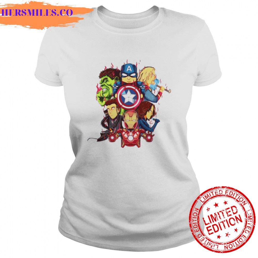 Chibi Design For Kid Avenger United Marvel Squad shirt