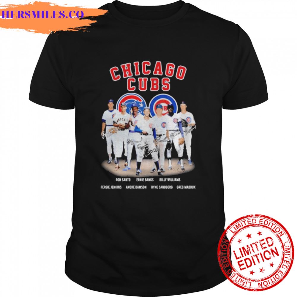 Chicago Cubs Team football signatures shirt