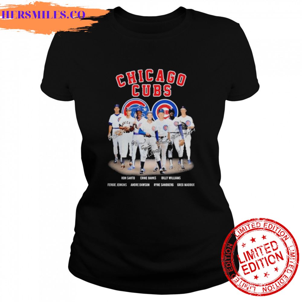 Chicago Cubs Team football signatures shirt