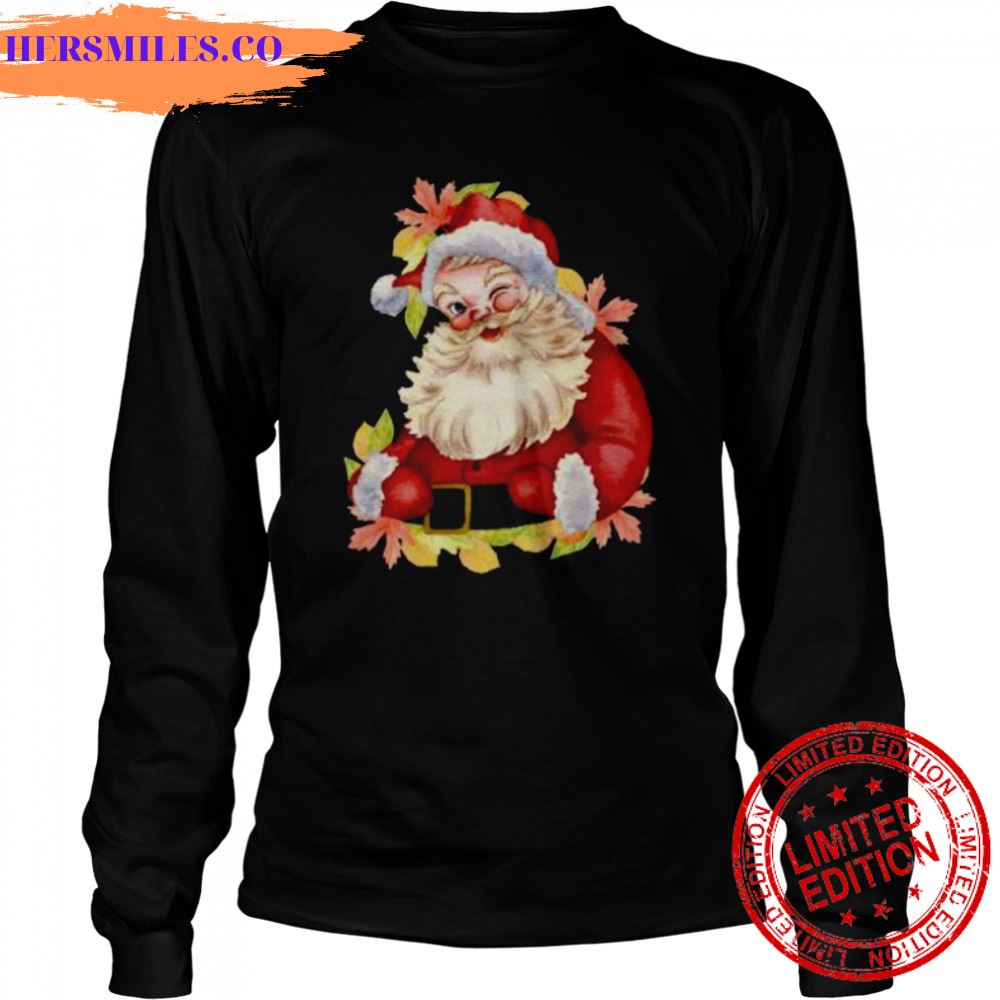 Christmas Cute Gift for Women Winking Funny Santa Fall shirt Christmas Cute Gift for Women Winking Funny Santa Fall shirt