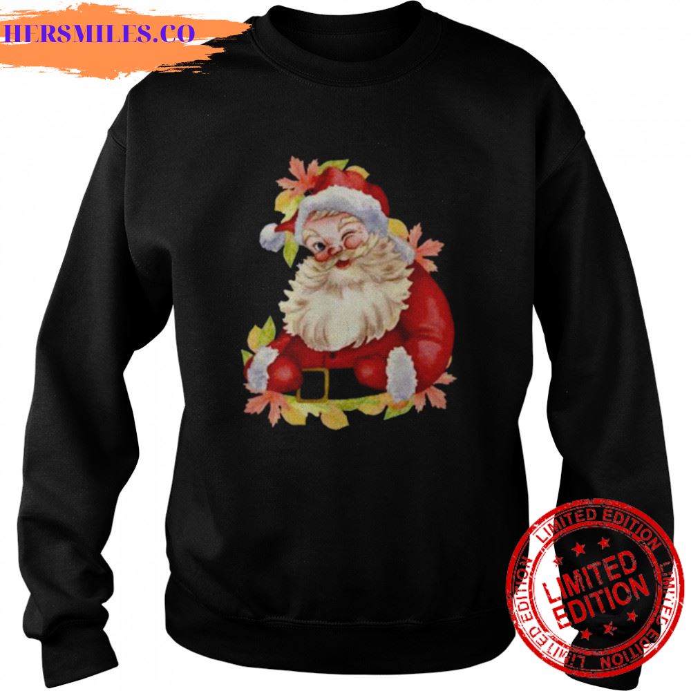 Christmas Cute Gift for Women Winking Funny Santa Fall shirt Christmas Cute Gift for Women Winking Funny Santa Fall shirt