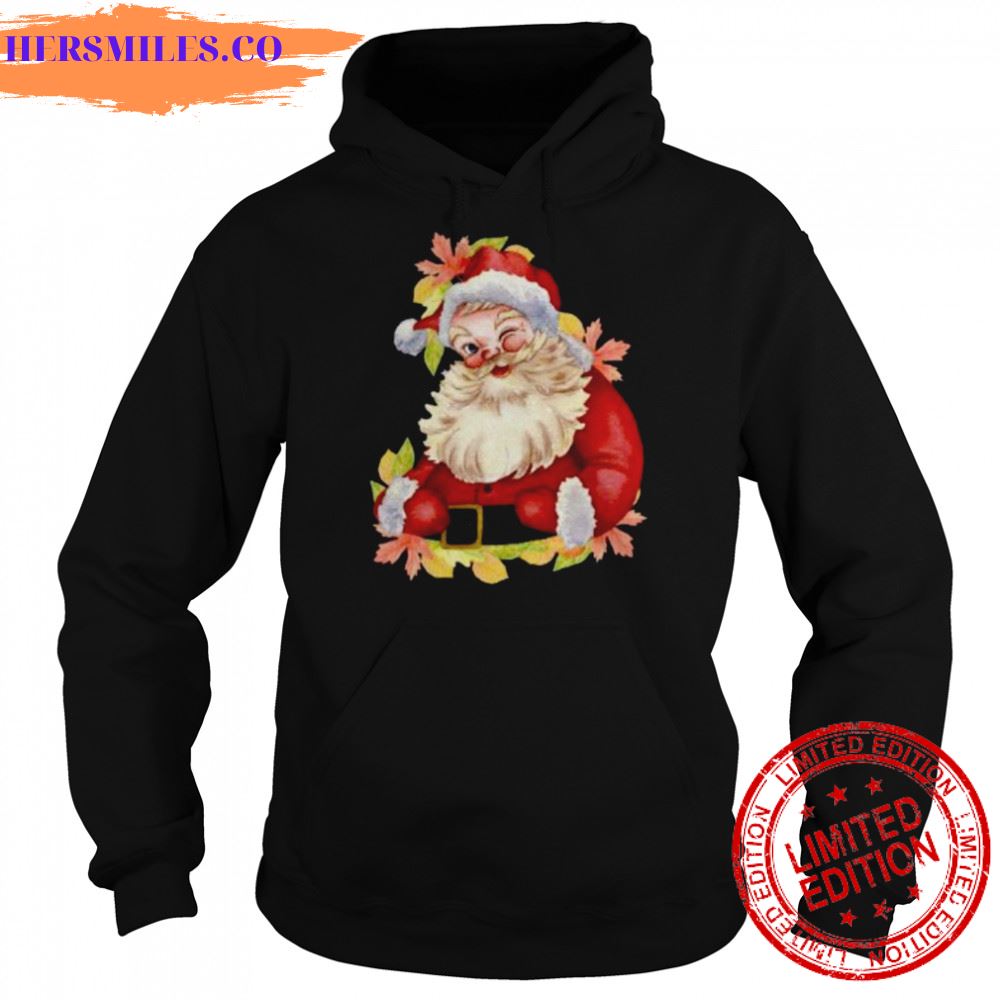 Christmas Cute Gift for Women Winking Funny Santa Fall shirt Christmas Cute Gift for Women Winking Funny Santa Fall shirt