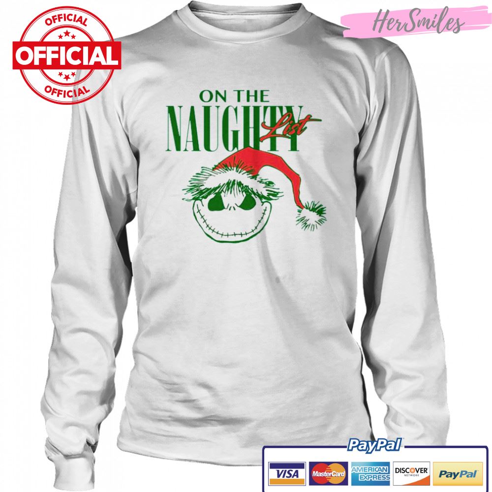 Disney Jack Skellington The Naughty List Holiday Christmas T-Shirt Disney Jack Skellington The Naughty List Holiday Christmas T-Shirt