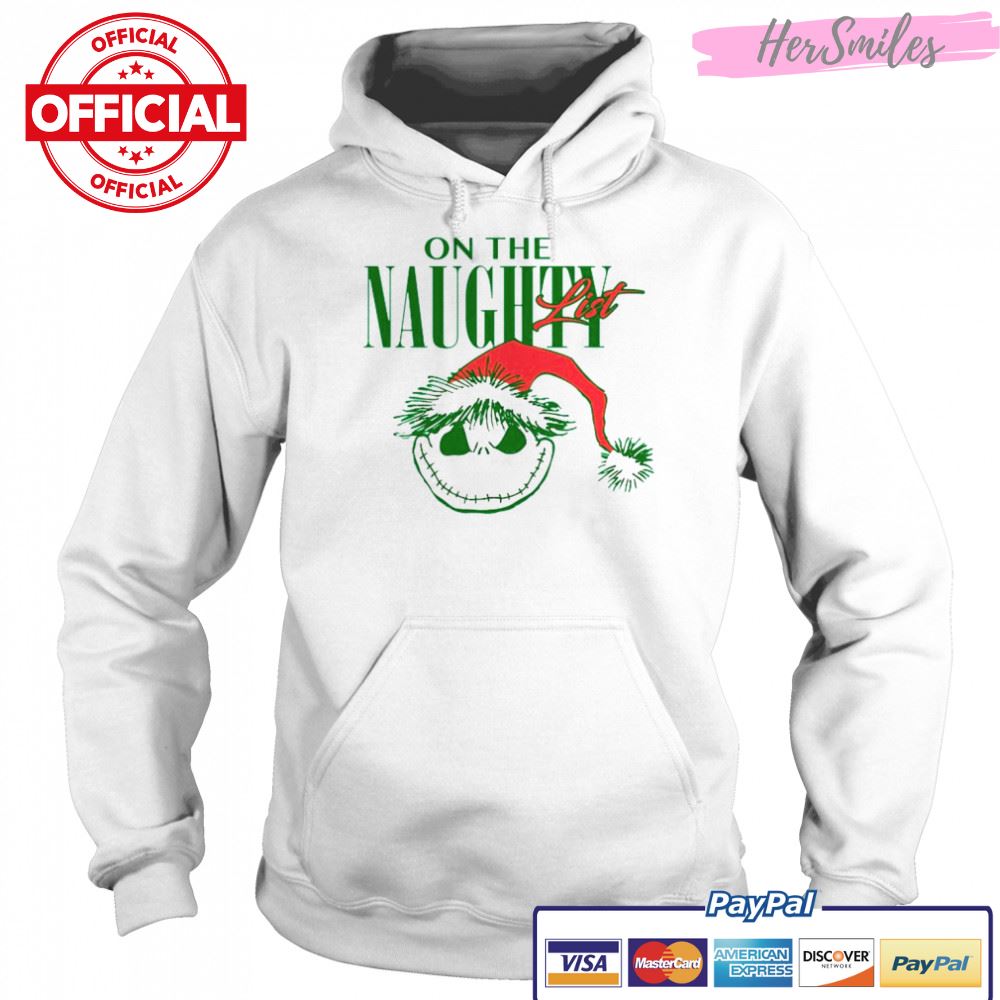 Disney Jack Skellington The Naughty List Holiday Christmas T-Shirt Disney Jack Skellington The Naughty List Holiday Christmas T-Shirt