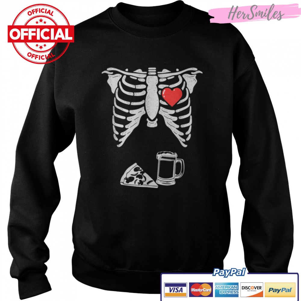 Funny Skeleton Pizza & Beer Stomach Adult Halloween Joke T-Shirt B0BKL9ZCM5 Funny Skeleton Pizza & Beer Stomach Adult Halloween Joke T-Shirt B0BKL9ZCM5