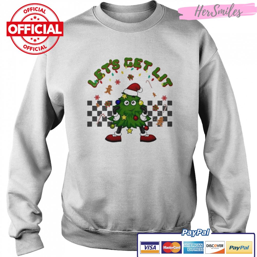 groovy let’s get lit Christmas tree xmas lights shirt groovy let’s get lit Christmas tree xmas lights shirt