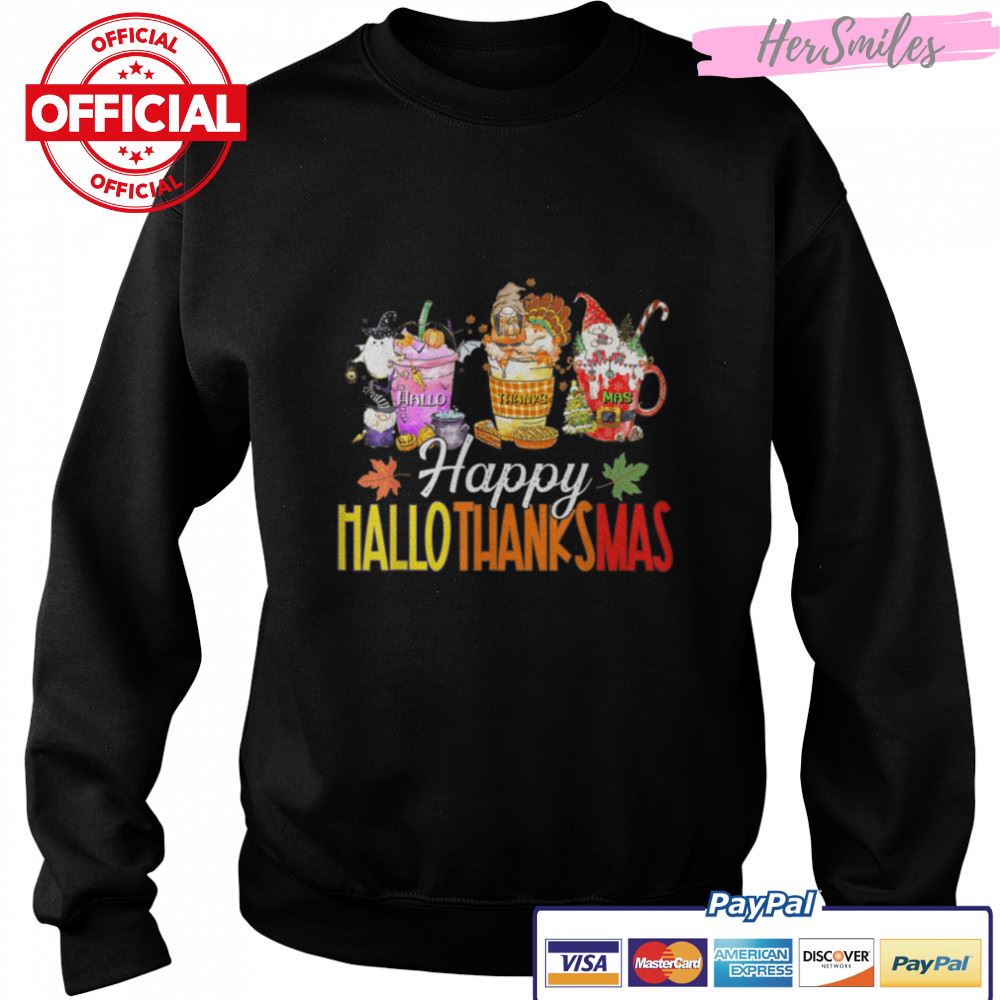 Happy Hallothanksmas Gnomes Halloween Thanksgiving Christmas T-Shirt B0BKKRWF33 Happy Hallothanksmas Gnomes Halloween Thanksgiving Christmas T-Shirt B0BKKRWF33