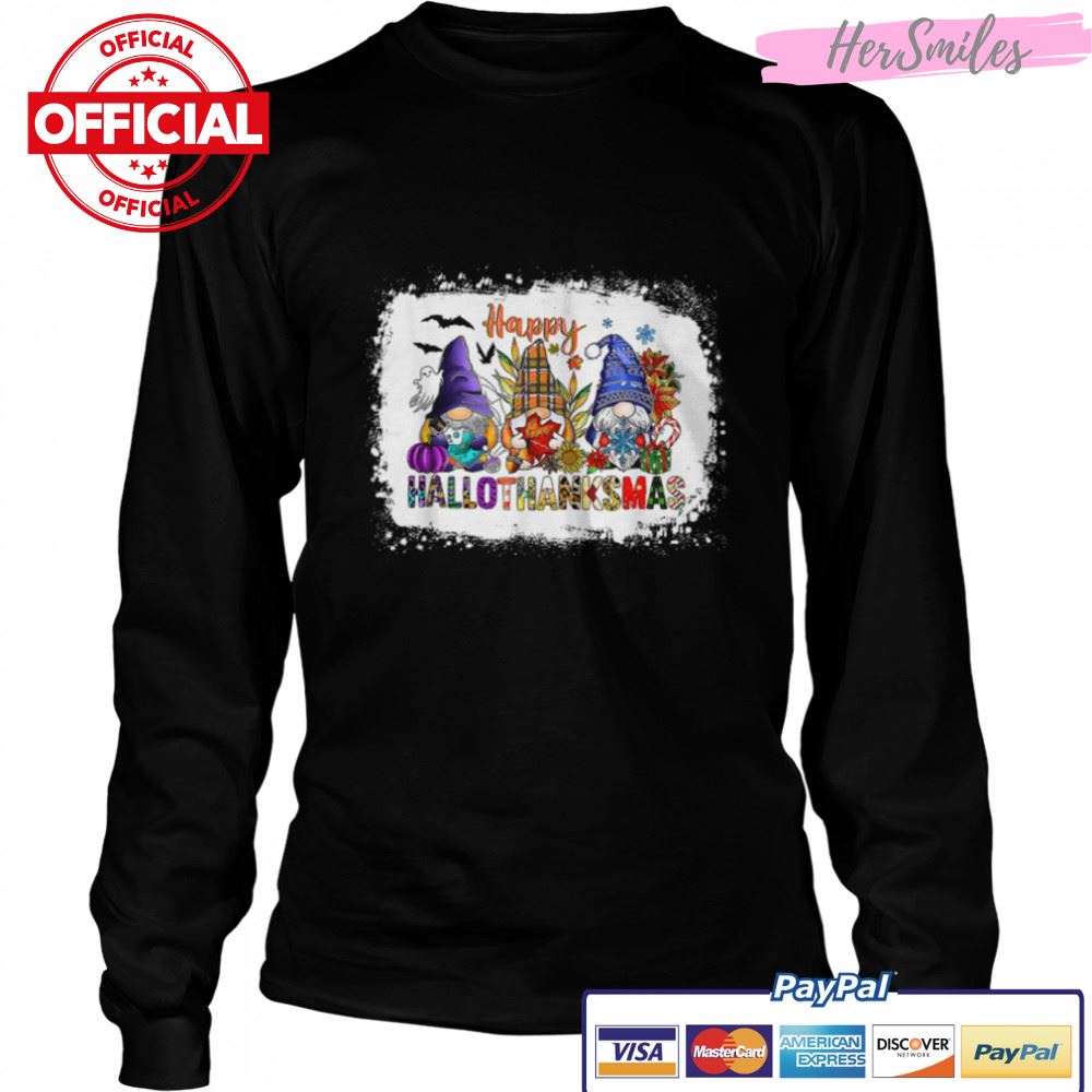 Happy Hallothanksmas Gnomes Halloween Thanksgiving Christmas T-Shirt B0BKKW4W6Y Happy Hallothanksmas Gnomes Halloween Thanksgiving Christmas T-Shirt B0BKKW4W6Y